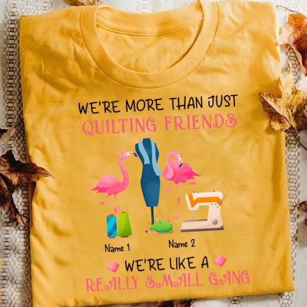 Personalized Flamingoes Shirts, Sewing Flamingoes Tee, Friends Shirt, Cotton Shirt, Choose style group of friends, Best friends
