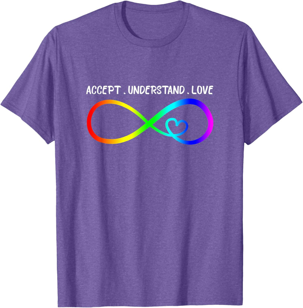 Accept Understand Love Heart Infinity Autism Awareness