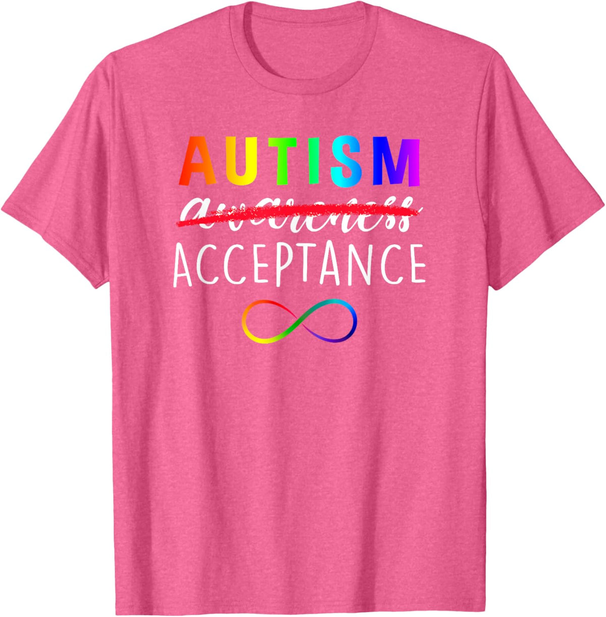 Autism - Red Instead - Acceptance Not Awareness