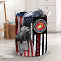 USMC Veteran US Flag Laundry Basket